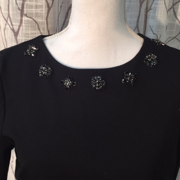 Talbots black heavy knit tee sweater - Picture 2 of 6